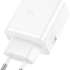 Сетевое зарядное устройство Hoco Scenery PD65W,  USB + 2xUSB type-C,  65Вт,  3A,  белый [41104]
